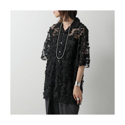 プロヴォーク PROVOKE PROVOKE 半袖 シャツ tulle lace big shirt PV