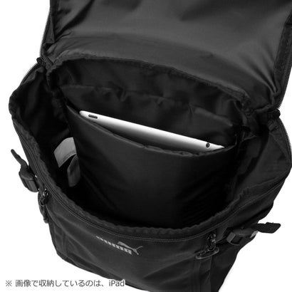 リュック メンズ レディース 通学 通勤 ブランド 軽量 撥水 旅行 13インチ PC収納 スポーティ カジュアル ファスナー シンプル 大人 学生 デイパック バックパック トレジャー J20528 （ブラック）｜詳細画像