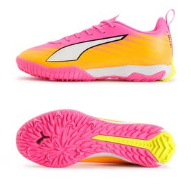 PUMA プーマ ウルトラ 6 プレイ TT + Mid ジュニア(ピンク×オレンジ