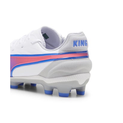 プーマ/キッズ/キング マッチ HG/AG+MID JR （PUMA WHITE-BLUEMAZING-FLAT L）｜詳細画像