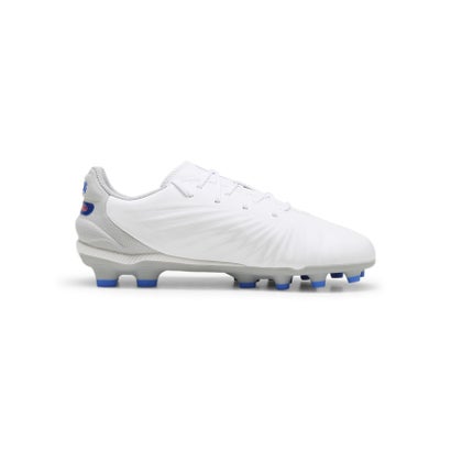 プーマ/キッズ/キング マッチ HG/AG+MID JR （PUMA WHITE-BLUEMAZING-FLAT L）｜詳細画像