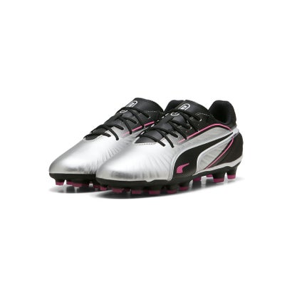 プーマ/キッズ/キング マッチ HG/AG+MID JR （PUMA SILVER-PUMA BLACK-SUN S）｜詳細画像