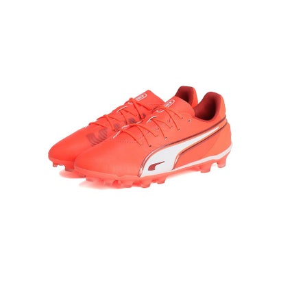 プーマ/キッズ/キング マッチ HG/AG+MID JR （GLOWING RED-PUMA WHITE-RED F）｜詳細画像