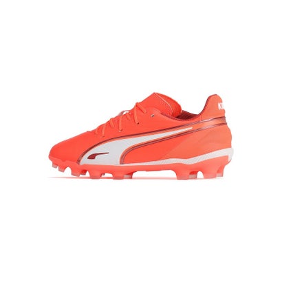 プーマ/キッズ/キング マッチ HG/AG+MID JR （GLOWING RED-PUMA WHITE-RED F）｜詳細画像