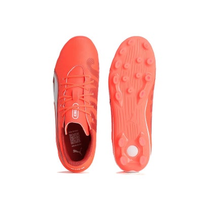 プーマ/キッズ/キング マッチ HG/AG+MID JR （GLOWING RED-PUMA WHITE-RED F）｜詳細画像