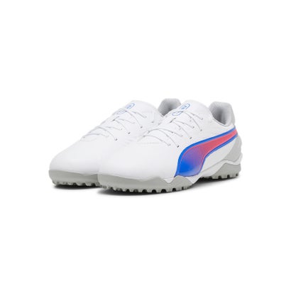 プーマ/キッズ/キング マッチ TT+MID JR （PUMA WHITE-BLUEMAZING-FLAT L）｜詳細画像
