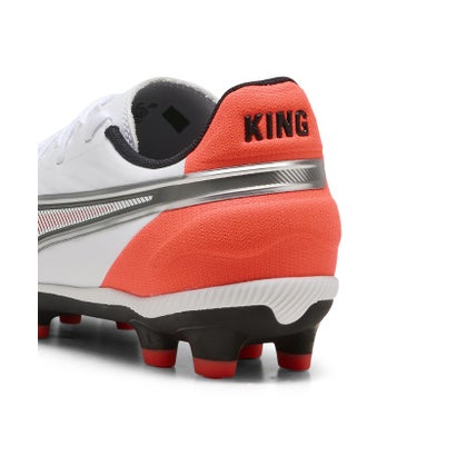 プーマ/キッズ/キング マッチ HG+MID JR （PUMA WHITE-GLOWING RED-PUMA）｜詳細画像