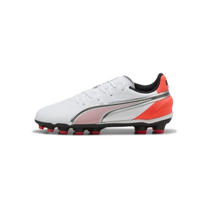 プーマ/キッズ/キング マッチ HG+MID JR （PUMA WHITE-GLOWING RED-PUMA）｜詳細画像