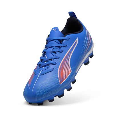 プーマ/キッズ/ウルトラ 6 プレイ HG/AG + MID JR （ULTRA BLUE-PUMA WHITE-GLOWIN）｜詳細画像
