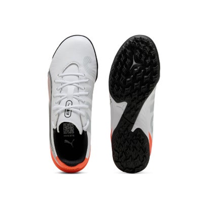 プーマ/キッズ/キング マッチ TT+MID JR （PUMA WHITE-GLOWING RED-PUMA）｜詳細画像