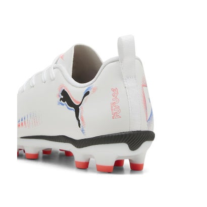 プーマ/キッズ/フューチャー 8 プレイ HG/AG + MID JR （PUMA WHITE-PUMA BLACK-GLOWIN）｜詳細画像