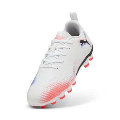 プーマ/キッズ/フューチャー 8 プレイ HG/AG + MID JR （PUMA WHITE-PUMA BLACK-GLOWIN）｜詳細画像