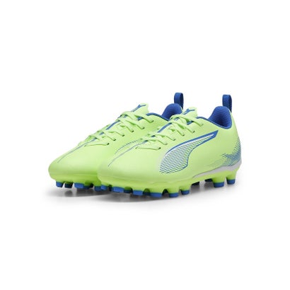 プーマ/キッズ/ウルトラ 5 プレイ HG/AG + MID JR （FIZZY APPLE-PUMA WHITE-BLUEM）｜詳細画像