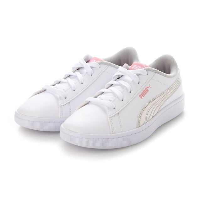 PUMA/プーマキッズ スニーカー ビッキー V2 レインボーAC PS 381840 （ホワイト×シルバー）