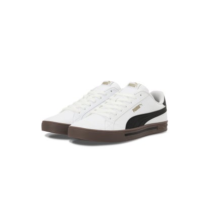 ユニセックス プーマ スマッシュ バルク V3 ロー スニーカー （PUMA Black-PUMA White-PUMA Gold）｜詳細画像