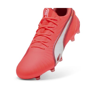 プーマ/K) キング アルティメット FG/AG(LONG PIL （GLOWING RED-PUMA WHITE-RED F）｜詳細画像