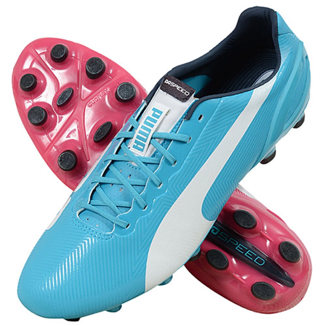 PUMA プーマ エヴォスピード 1.2 トリックス HG(ブルー×ピンク) 103180 01 サッカー スパイク・シューズ  -サッカーショップ【SWS】