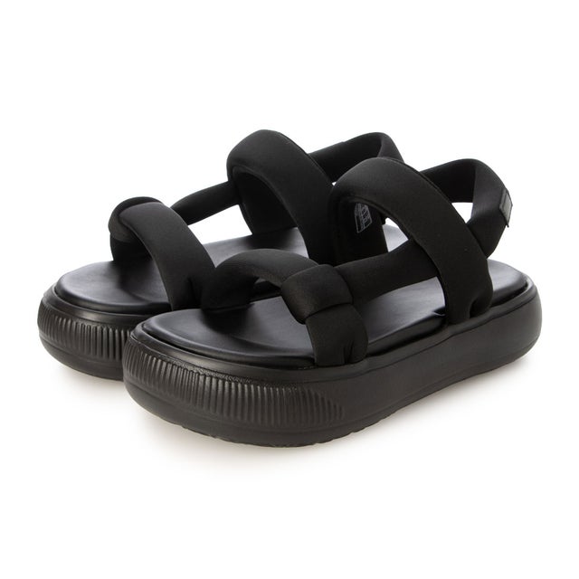 レディース スポーツサンダル マユ サマー サンダル MU ウィメンズ_ 407040 （Black-Black）