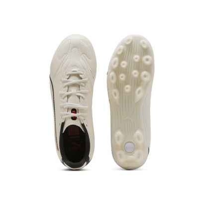 キッズ キング 20 マッチ HG/AG+MID サッカースパイク 20-24.5cm KING 20 MATCH HG+Mid Jr （Sugared Almond-PUMA Black-Ultra Red）｜詳細画像