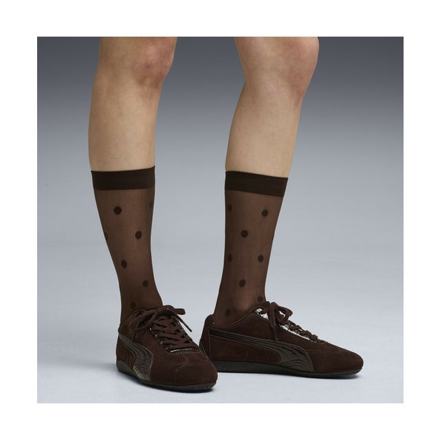 ウィメンズ スピードキャット プレミアム クロコ レザー スニーカー Speedcat Croc Wns （Chocolate Fondue-Black）