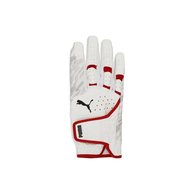 メンズ ゴルフ パワー グリップ グローブ 右手用 （Bright White-Red）