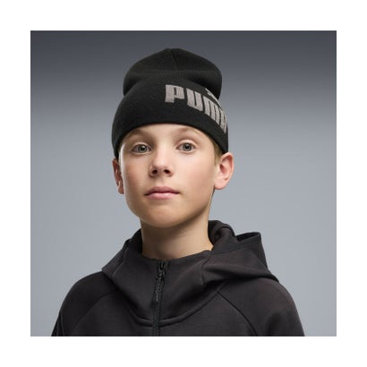 キッズ ESS ミッドクラウン カフレス ビーニー ESS Mid Crown Cuffless Jr （Puma Black）｜詳細画像