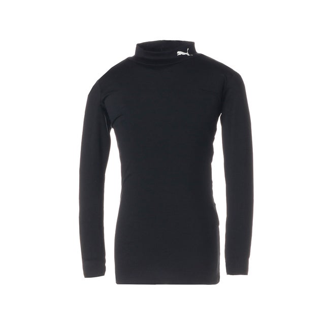 キッズ ボーイズ コンプレッション モックネック 長袖 シャツ 120ー160cm （Puma Black）