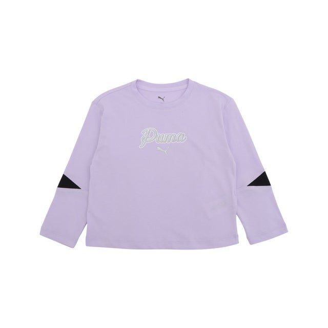 ジュニア 長袖Tシャツ ESS SCRIPT グリッター LS Tシャツ G_ 639170 （Light Lavender）