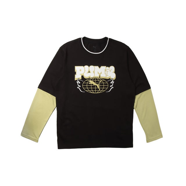 ジュニア 長袖Tシャツ MID90S リラックスド レイヤード LS Tシャツ B_ 696268 （Black）