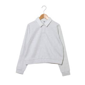 ジュニア スウェットトレーナー CLASS リラックスド LS ポロシャツ FL G 696218 （White Glow Heather）