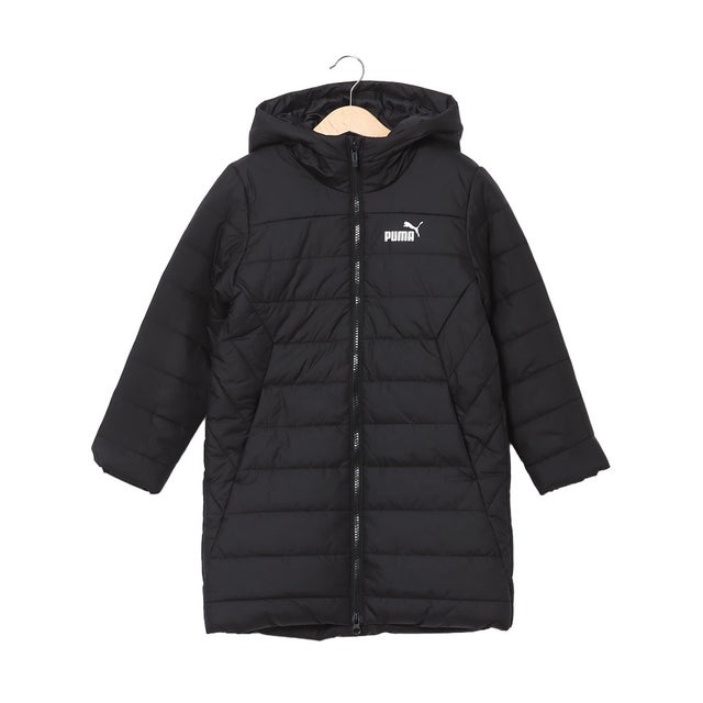 ジュニア 中綿ジャケット ESS フーデッド パデッドコート  672677 （Black）