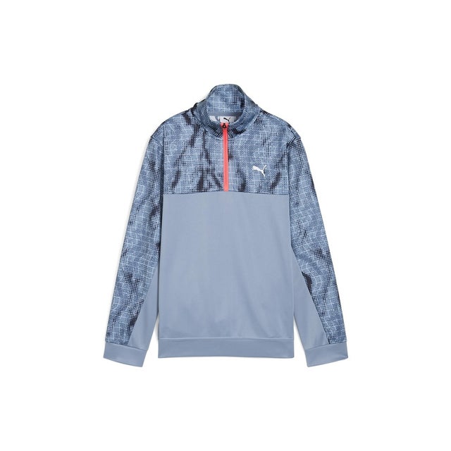 /キッズ/TAD ESS AOP ポリ ハーフ ZIP B （COOL BLUE）