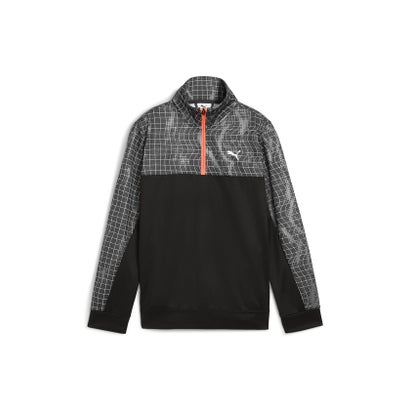 プーマ/キッズ/TAD ESS AOP ポリ ハーフ ZIP B （PUMA BLACK）｜詳細画像
