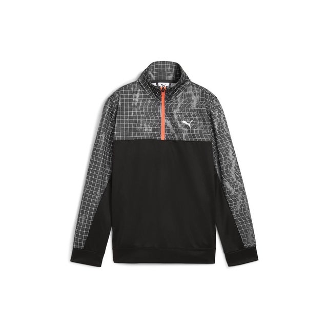 /キッズ/TAD ESS AOP ポリ ハーフ ZIP B （BLACK）
