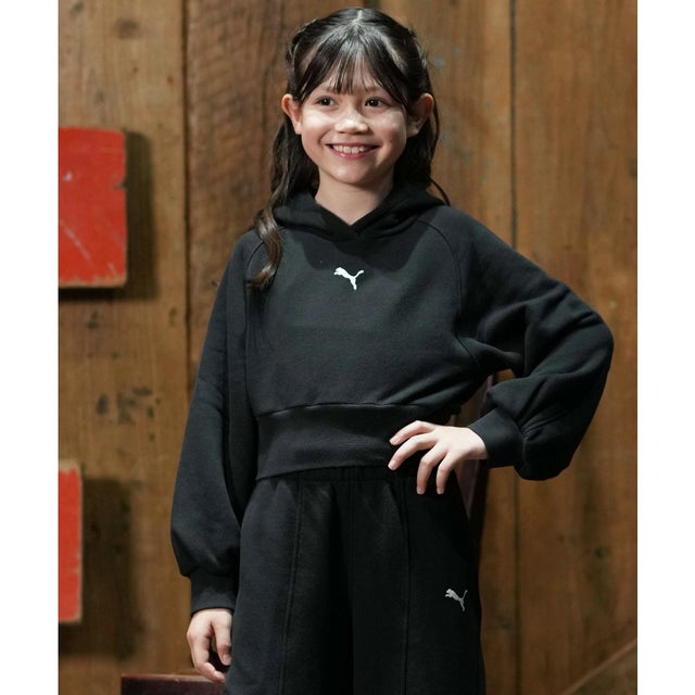 プルオーバー パーカー フーディー キッズ 子供 クロップド （1）
