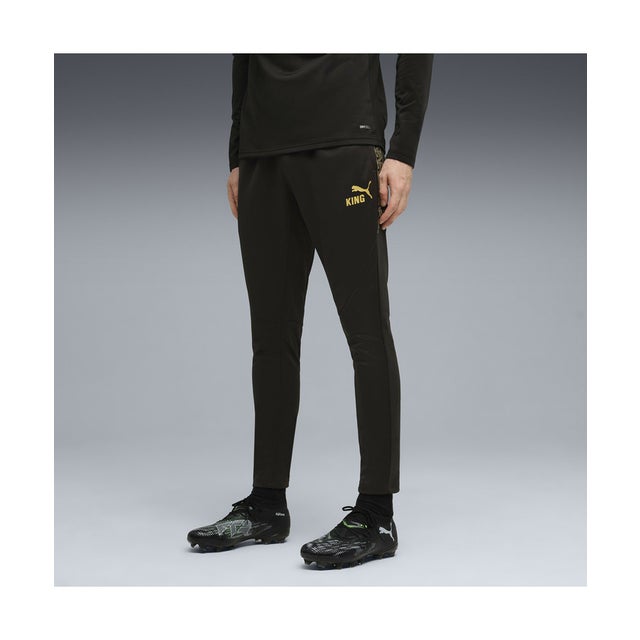 メンズ サッカー キング タッチ トレーニング パンツ （Black-Gold）