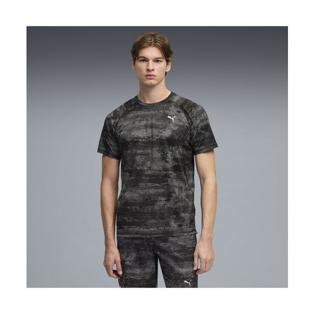 メンズ ランニング ヴェロシティ AOP 半袖 Tシャツ M Run Velocity AOP Tee （Black）