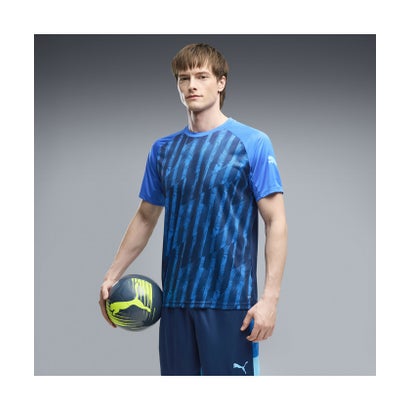 メンズ サッカー INDIVILIGA グラフィック 半袖 シャツ individualLIGA Graph Jersey （Mineral Cobalt-Vapor Gray-Mint Jelly）｜詳細画像