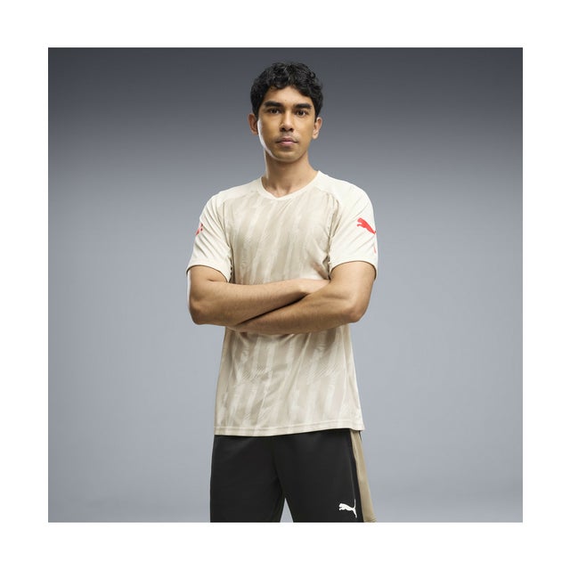 メンズ サッカー INDIVILIGA グラフィック 半袖 シャツ individualLIGA Graph Jersey （Sedate Gray-Ultra Red-Sugared Almond）