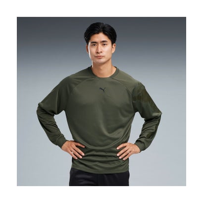 メンズ トレーニング ロゴ AOP 長袖 Tシャツ LOGO AOP LS TEE （Galactic Gray）｜詳細画像