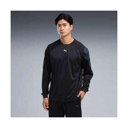 メンズ トレーニング ロゴ AOP 長袖 Tシャツ LOGO AOP LS TEE （Galactic Gray）｜詳細画像