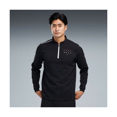 メンズ ゴルフ FOG ハーフジップ ミドラー 長袖 シャツ HALF ZIP MIDDLER L/S （Deep Navy）｜詳細画像