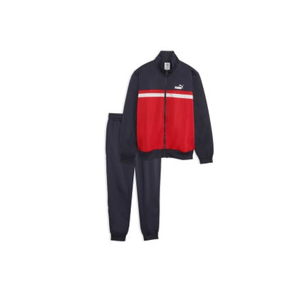 メンズ ポリ カラーブロック スーツ 上下セット Poly Colorblock Suit （New Navy）｜詳細画像