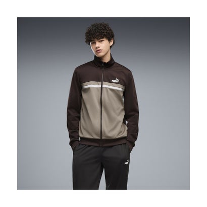 メンズ ポリ カラーブロック スーツ 上下セット Poly Colorblock Suit （PUMA Black）｜詳細画像