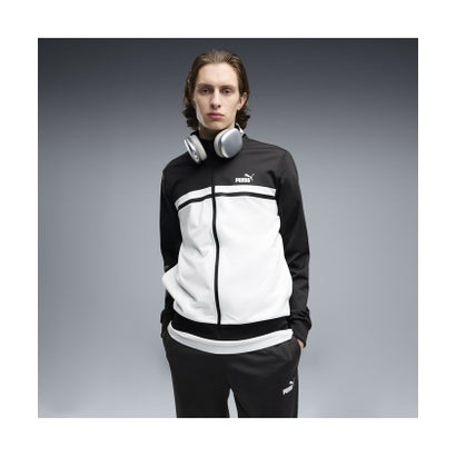 メンズ ポリ カラーブロック スーツ 上下セット Poly Colorblock Suit （PUMA Black）｜詳細画像