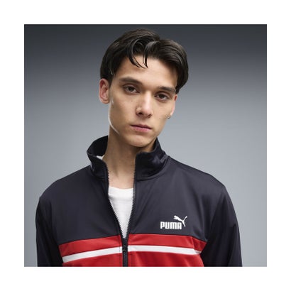 メンズ ポリ カラーブロック スーツ 上下セット Poly Colorblock Suit （PUMA Black）｜詳細画像