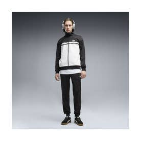 メンズ ポリ カラーブロック スーツ 上下セット Poly Colorblock Suit （Black）