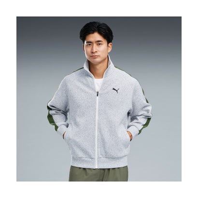 メンズ ESS エレベーテッド ニット トラックジャケット ESS ELEVATED TRACK JACKET （PUMA Navy）｜詳細画像