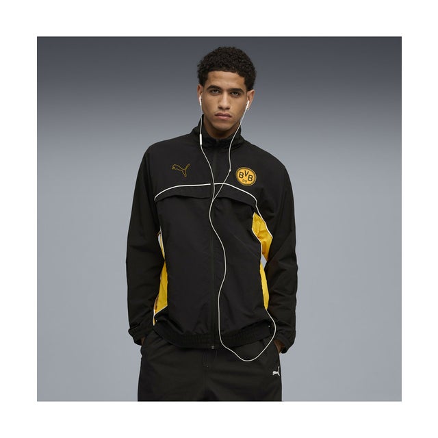 メンズ ボルシア ドルトムント フットボール ステートメント セラレーター ジャケット BVB FtblStatemnt Cellrtr JKT （Black-Yellow Sizzle）