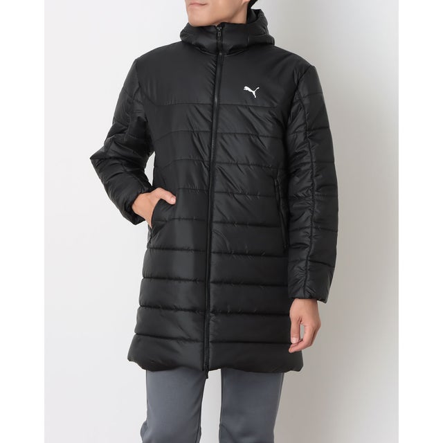 メンズ ベンチコート ESS フーデッド パデッド パーカー  690926 （Black）